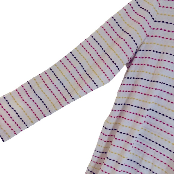 Talbots 100% cotton embroidered striped tunic top XL - Picture 7 of 11